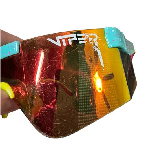 Pit Viper The Playmate 2000s Sunglasses Fair Preowned Retro Shield Sport Active - Picture 3 of 15